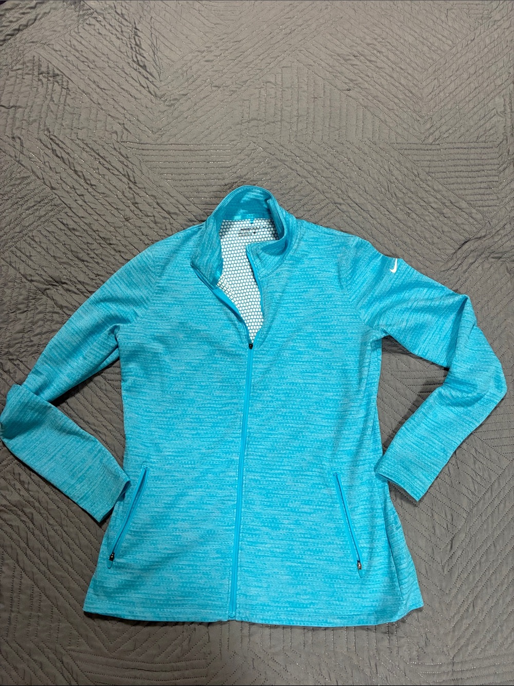 Nike Golf Women's Aqua Blue Full-Zip Lightweight Dri-Fit Jacket